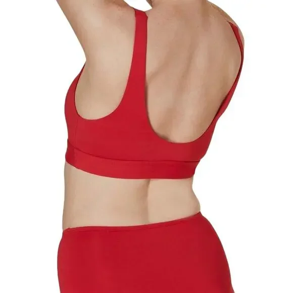 NWT Andie Swim Women's Ventura Bikini Top Cherry Red Size Small Padded Support - Picture 2 of 10